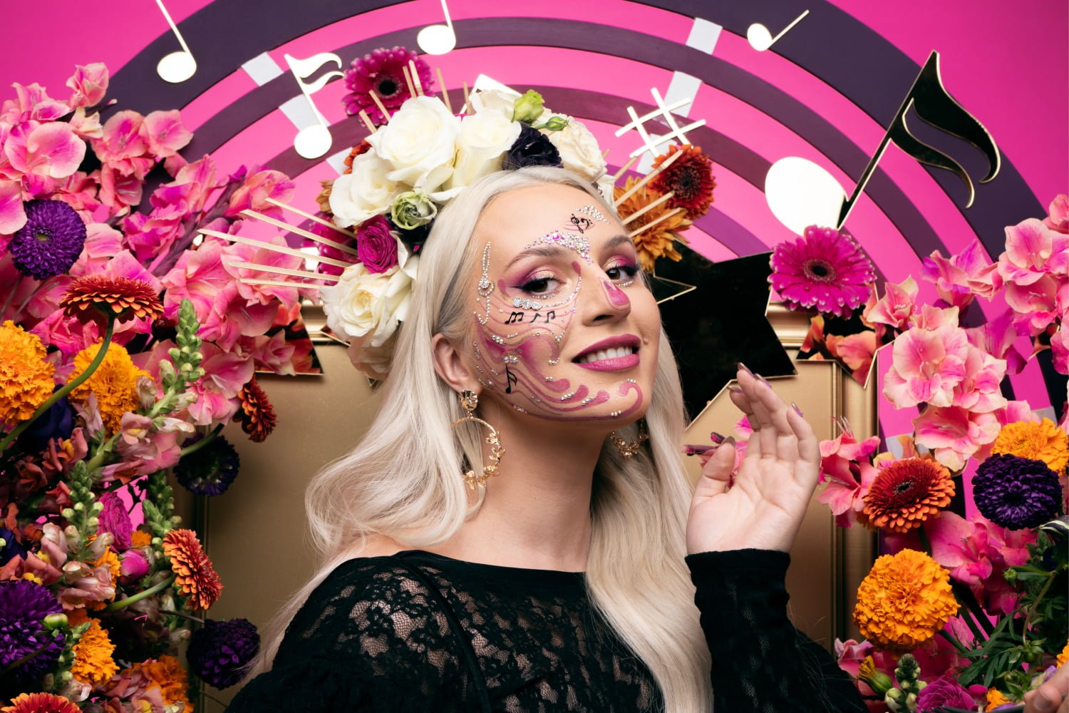 maquillaje para halloween de catrina 