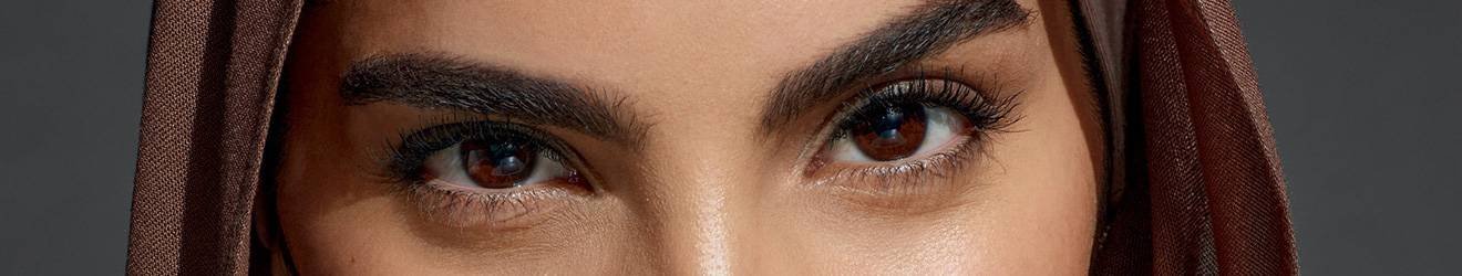 Close up of a woman's Eyes and Eyebrows
